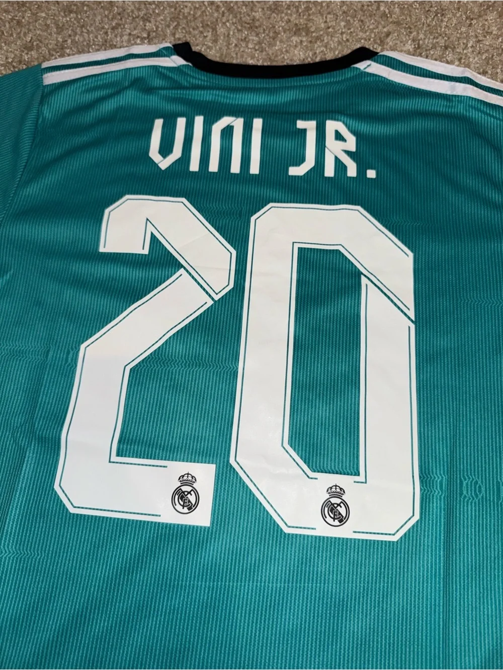 Adidas Real Madrid 2021-2022 Vini Jr. #20 Men’s Third Soccer Jersey 🆕